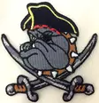 Kangasmerkki, Pirate Bulldog - Kangasmerkit - K1424 - 1