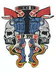 Kangasmerkki Skulls and Guns - Kangasmerkit - K1674 - 1