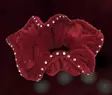 Kirkkaanpunainen samettiscrunchie - Hiuskoristeet - PIN344 - 2