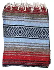 Mexico viltti, Red Lightblue Charcoal - Kodin tekstiilit - MEX64 - 1