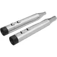 MUFFLERS SLIP-ON 4" CHROME W/BLACK BILLET END CAPS - Pakoputket ja niiden osat - 18011264 - 1