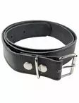 Nahkavyö, musta neppari kiinnityksellä - Nahkavyöt - KV14 - 1