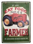 Peltikyltti Eat Food Farmer 30x40cm - Taulut, kehykset - PELT234 - 1