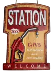 Peltikyltti Station gas 36x24cm - Taulut, kehykset - PELT224 - 1