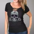 T-paita, Hot Leathers, Skull & roses - T-paidat - NP734 - 1