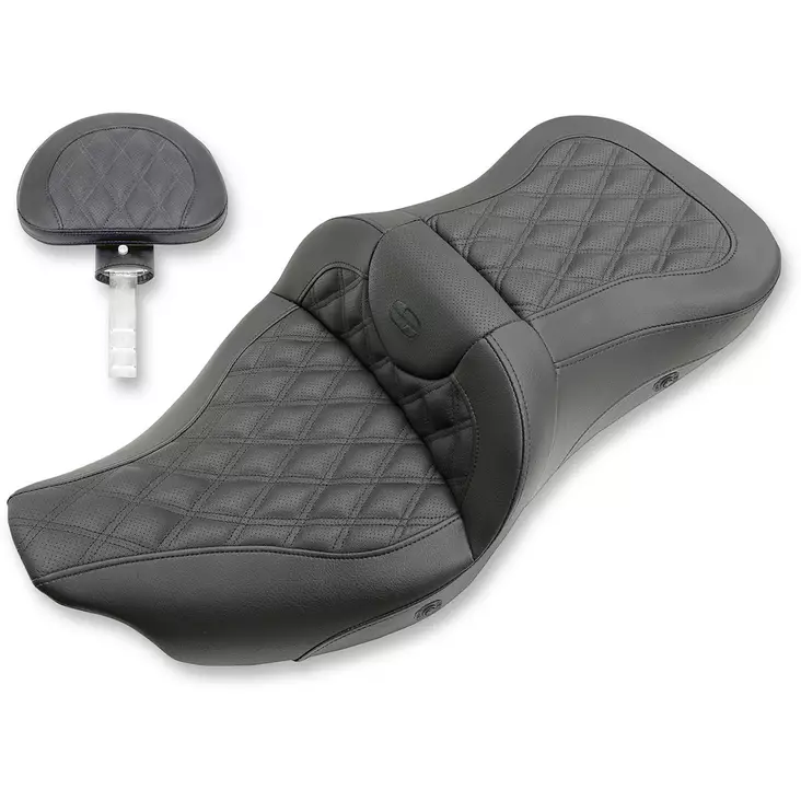 2-UP HEATED SEAT ROAD SOFA LS HEATED FRONT|REAR LEATHER|SADDLEGEL™ BLACK - Satulat ja satulanpäälliset - 08011044 - 1