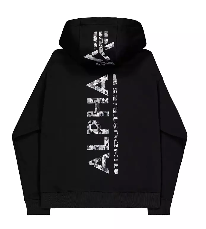 Alpha huppari musta, Urban Camo print - Hupparit - ALP134 - 1