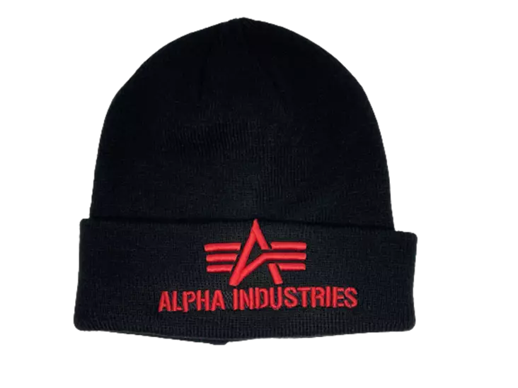 Alpha pipo punainen iso logo musta pipo - Pipot - ALP24 - 1