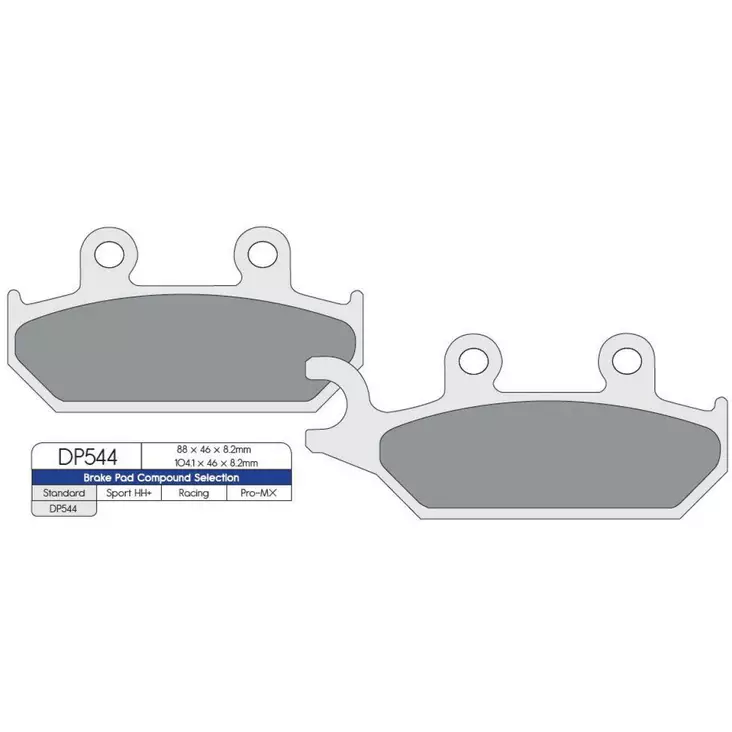 BRAKE PAD DP SINTERED REPLACEMENT STREET TOURING OFF-ROAD/ATV - Jarrupalat - 17211904 - 1