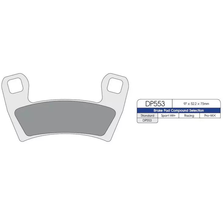 BRAKE PAD DP SINTERED REPLACEMENT STREET TOURING OFF-ROAD/ATV - Jarrupalat - 17212134 - 1
