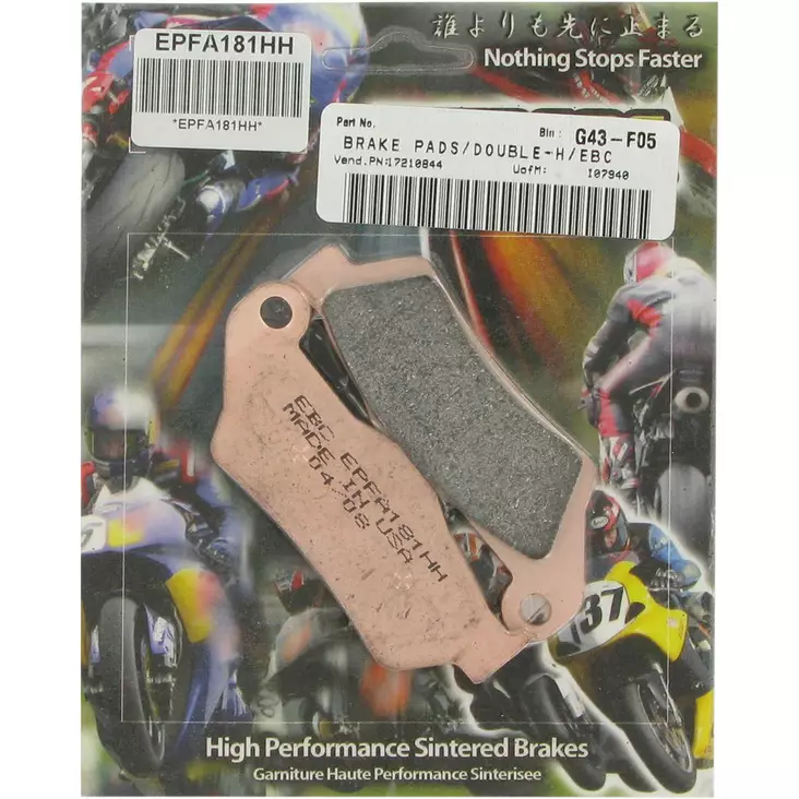 BRAKE PAD EPFA-HH SERIES SINTERED METAL - Jarrupalat - 17210844 - 1