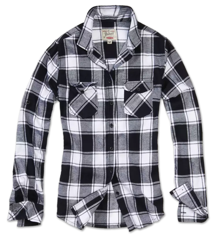 Brandit Valko/musta kauluspaita - Pitkähihaiset paidat - NP794 - 1