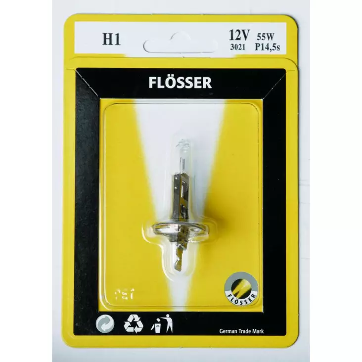 BULB HALOGEN HEADLIGHT H1 12V 55W P14,5S - Polttimot - 20600364 - 1