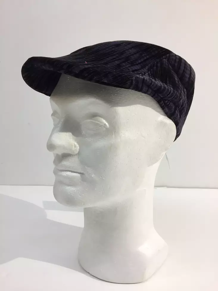 Flat Cap, Plyysi, sinimusta - Flat Capit - LC494 - 1