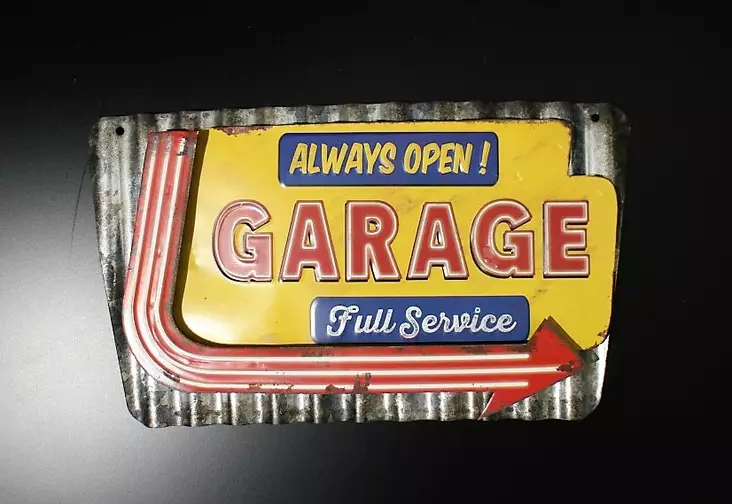 Garage-peltikyltti - Taulut, kehykset - PELT74 - 1