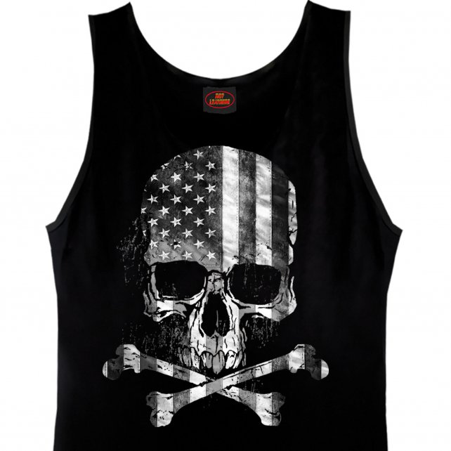 Hihaton paita, Flag Skull - Hihattomat paidat - TP254 - 1