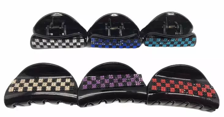 Hiusklipsu kimaltava ralliruutu - Hiuskoristeet - PIN284 - 1