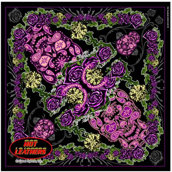 Huivi-Hot Leathers-Paisley Skull-HU294 - Huivit - HU294 - 1