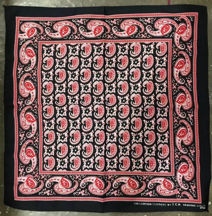 Huivi, musta-puna Kashmir kuvio - Huivit - HU414 - 1