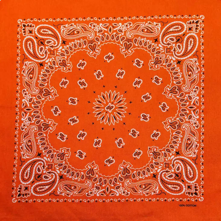 Huivi, oranssi kashmir-kuvio - Huivit - HU524 - 1