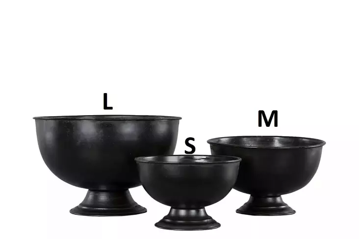 Jalallinen metallikulho / -ruukku S - Ruukut, maljakot - RUUKKU4 - 1