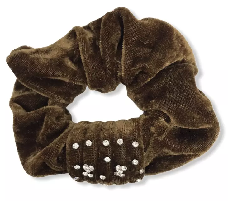 Kamelinruskea hiusdonitsi koristekivillä - Hiuskoristeet - PIN334 - 1