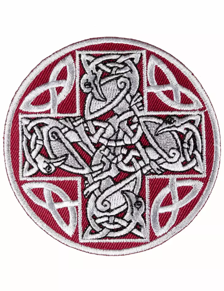 Kangasmerkki,Maltanristi linnun päillä - Kangasmerkit - K1044 - 1