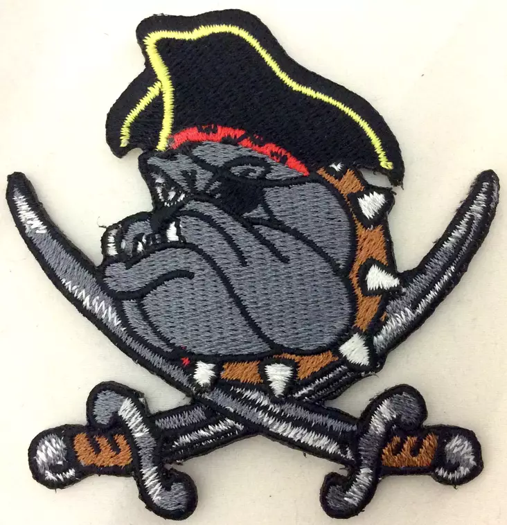Kangasmerkki, Pirate Bulldog - Kangasmerkit - K1424 - 1