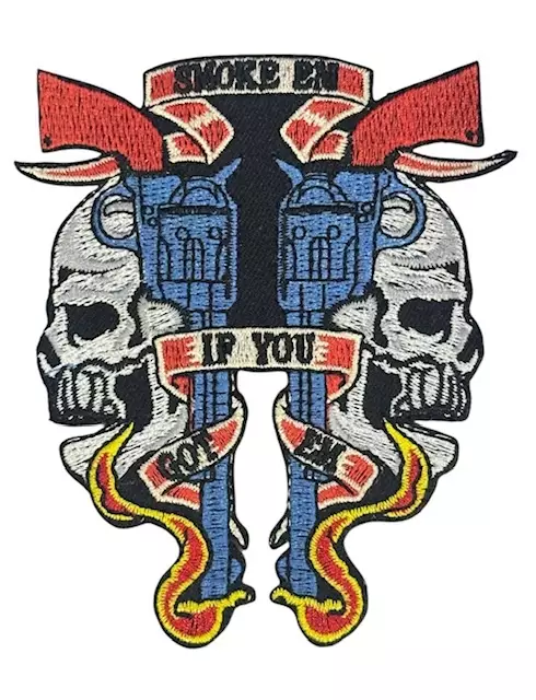 Kangasmerkki Skulls and Guns - Kangasmerkit - K1674 - 1