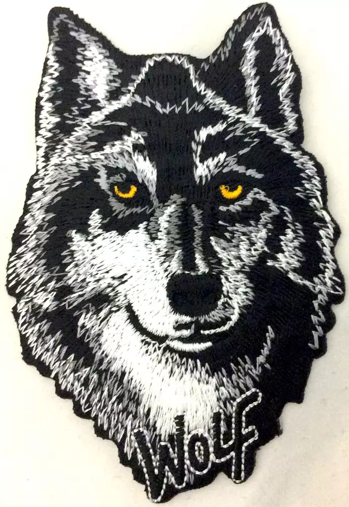 Kangasmerkki, Wolf musta - Kangasmerkit - K1444 - 1