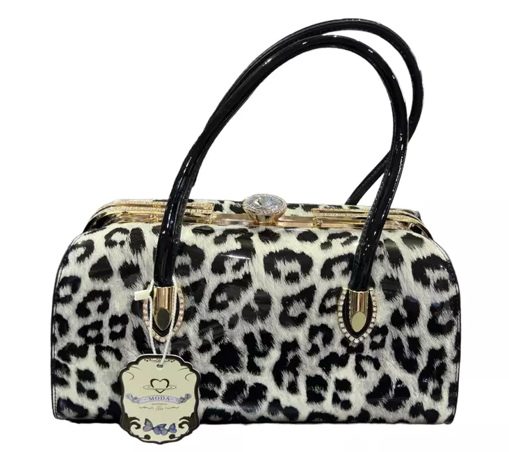 Kiiltävä Leopardi käsilaukku - Laukut - NL874 - 1