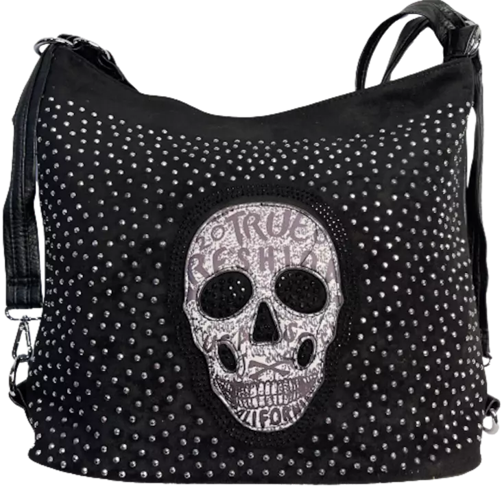 Laukku musta pääkallo niitit yhdistelmä - Laukut - NL824 - 1