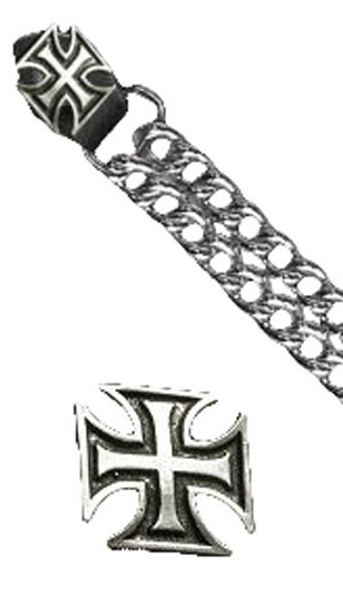 Liivilukko / ketju maltanristi 10cm ketj - Nahkaliivit - VXC4 - 1