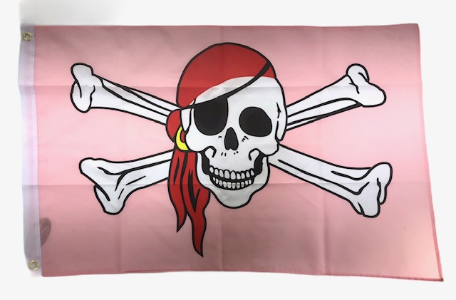 Lippu Pink Skull & Crossbones 90 x 60 cm - Liput - LIPPU64 - 1