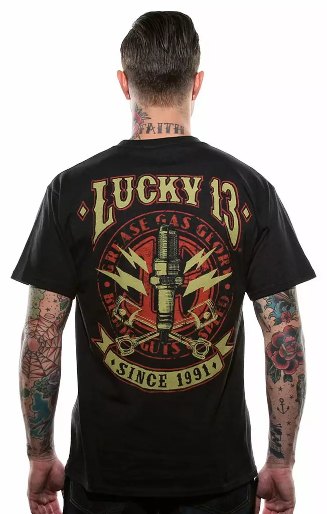 Lucky13 T-paita Amped T-shirt - T-paidat - L1324 - 1