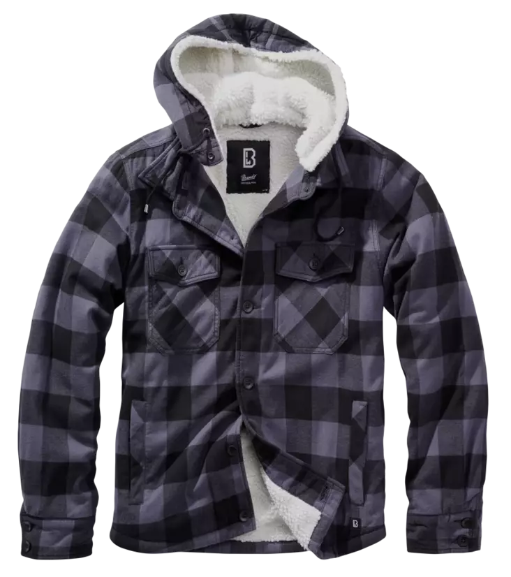 Lumberjacket hupulla Harmaa/musta - Kangastakit - T484 - 1