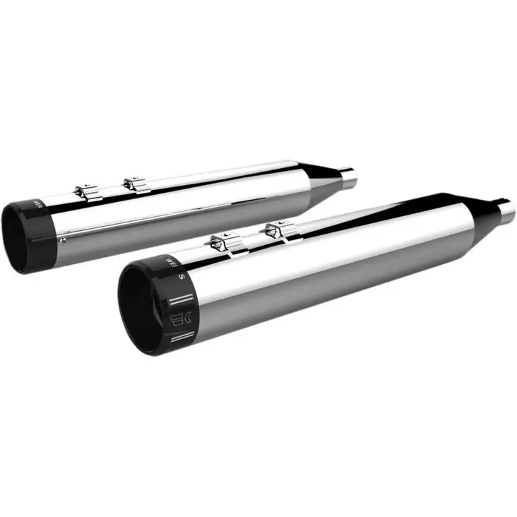 MUFFLERS 4.5" HP-PLUS® SLIP-ON W/BLACK KLASSIC END CAPS CHROME/BLACK - Pakoputket ja niiden osat - 18011284 - 1