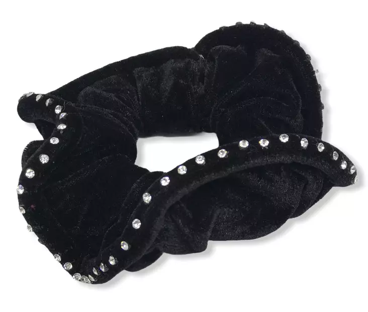 Musta samettiscrunchie - Hiuskoristeet - PIN354 - 1