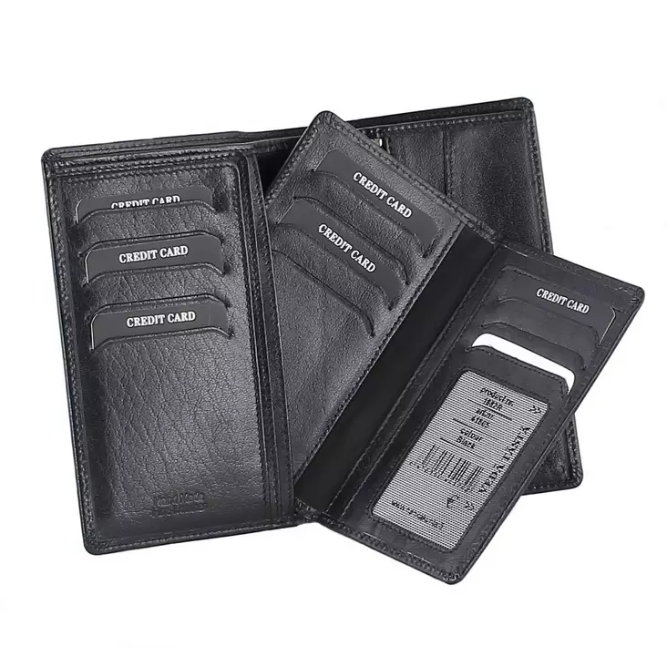 Nahkalompakko RFID suojattu musta - Lompakot ja rahakukkarot - KN414 - 1