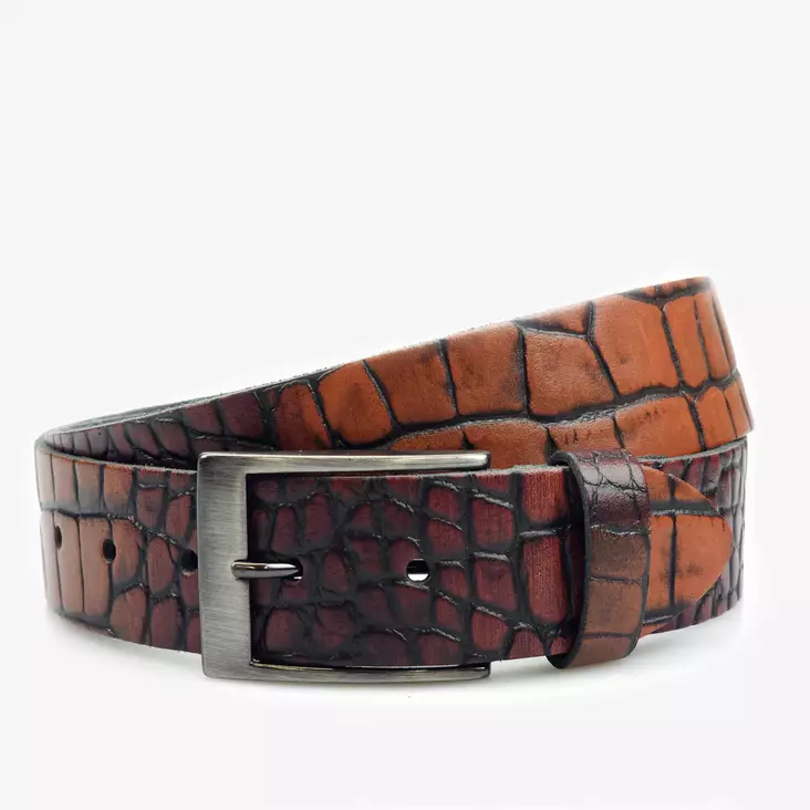 Nahkavyö 40 mm croco kuvio - Nahkavyöt - KV224 - 1