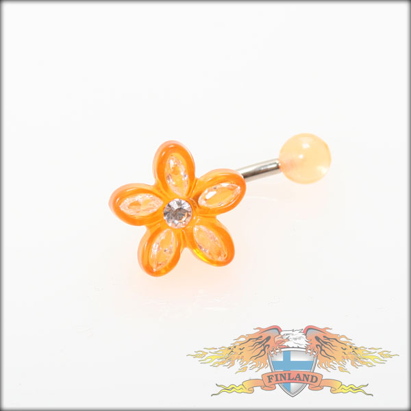 Napakoru, oranssi kukka, kirkkaat kivet - Napakorut - NAP4 - 1