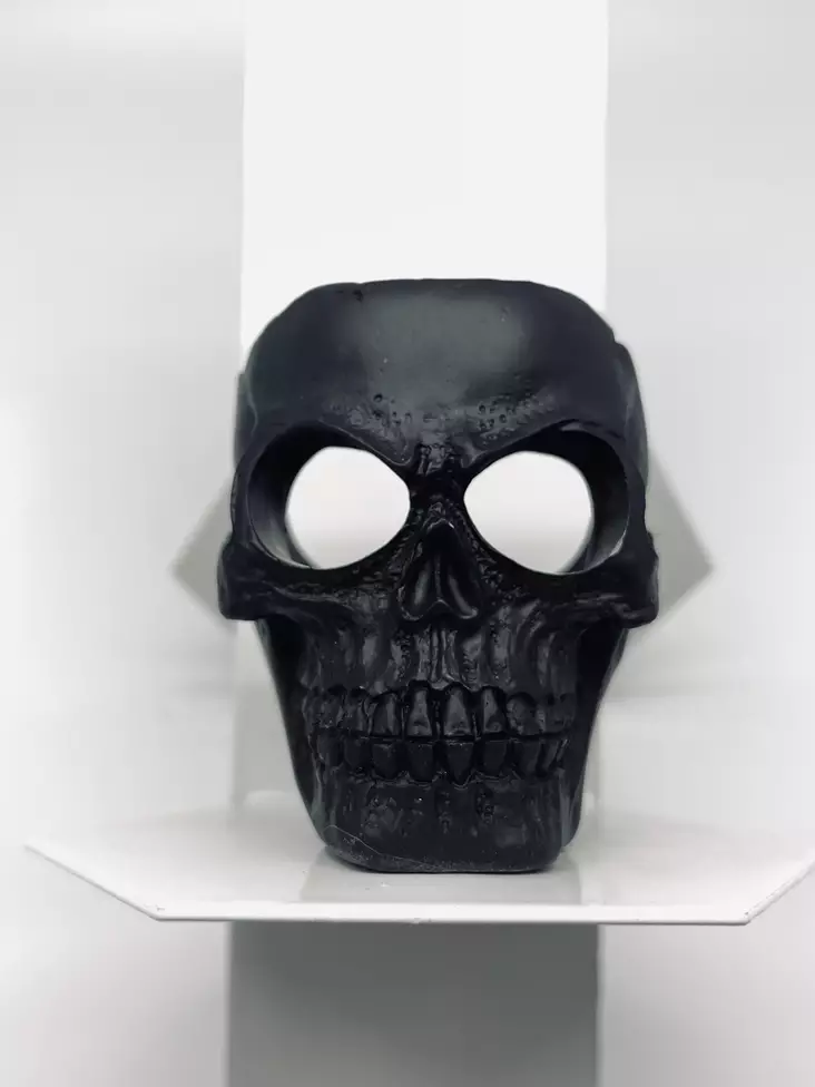 Pääkallo kynttilä lampetti musta kallo - Kynttilänjalka, -alusta, suitsuketeline - HOR244 - 1