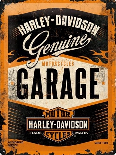 Peltikyltti Harley GARAGE 30x40cm - Taulut, kehykset - PELT384 - 1