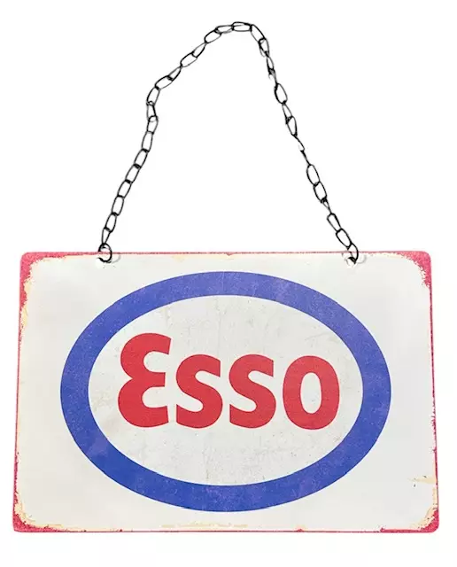 Peltikyltti ketjulla, Esso - Taulut, kehykset - PELT434 - 1