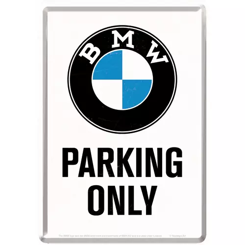 Peltipostikortti BMW Parking Only - Taulut, kehykset - PELT464 - 1