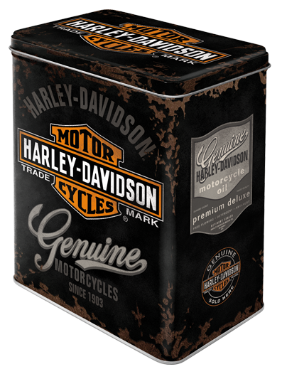 Peltipurkki H-D Genuine musta retro - Peltipurkit - PELT174 - 1