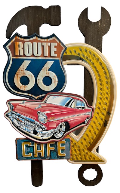 Peltitaulu Cafe Route 66 - Taulut, kehykset - PELT284 - 1