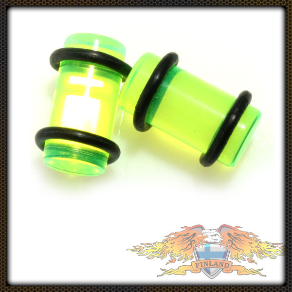 Plugi, vaaleanvihreä, lävistyskoru - Plugit ja tunnelit - PLU14 - 1