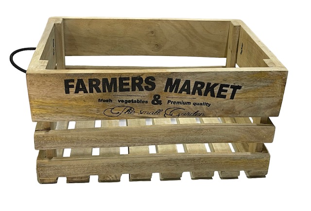 Puulaatikko Farmers market S-koko - Korit ja tarjottimet, sisustuslaatikot - PRT1244 - 1