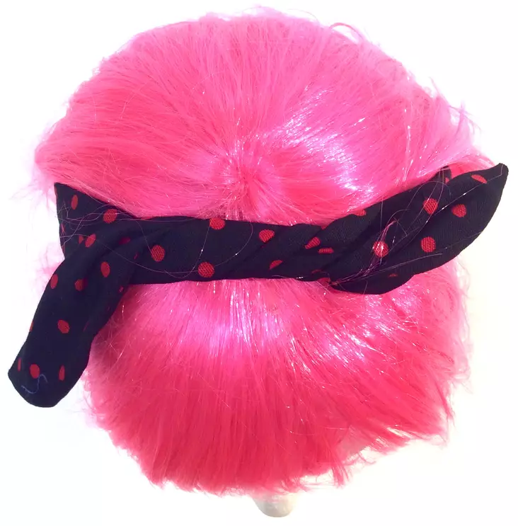 Rautalankahuivi, Polka Dot, punamusta - Hiuskoristeet - HU374 - 1